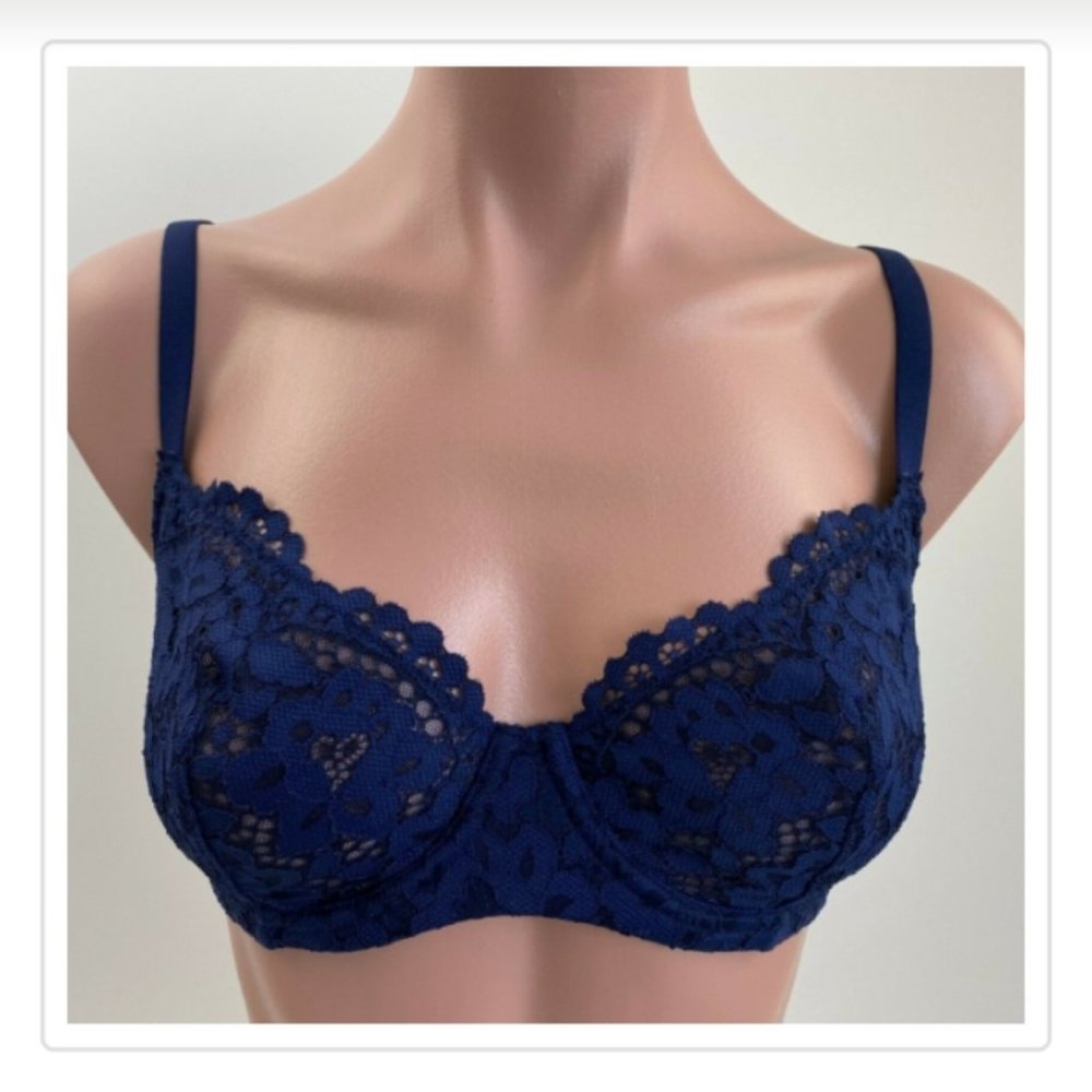 Victoria's Secret Navy Blue Lace 34C Bra
